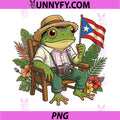 Coqui Frog Puerto Rico Flag PNG, Taino Boricua Hispanic Palm PNG