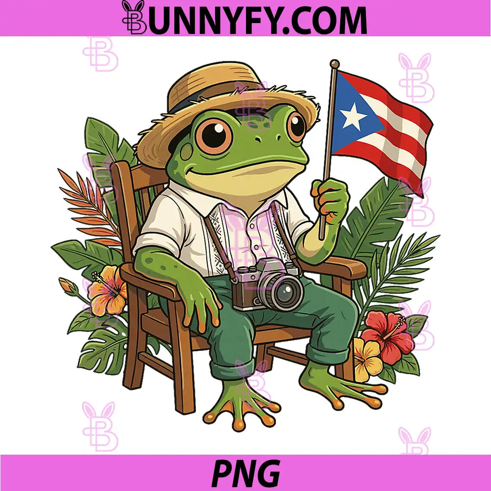 Coqui Frog Puerto Rico Flag PNG, Taino Boricua Hispanic Palm PNG