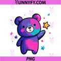 Cosmic Teddy Bear PNG, Reaching Stars PNG