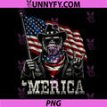 Cowboy Bigfoot Merica Rock Hand PNG, USA Flag Patriotic 4th July PNG