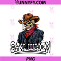 Cowboy Skeleton PNG, Skull Say When Gothic Western Halloween PNG
