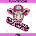 Cowgirls Highland Cow Western PNG, I'm Head Heffa Just Ask Me PNG