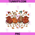 Cozy Fall Goose Patchwork Autumn PNG, Vintage Retro PNG