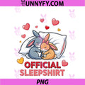 Cozy Sleepshirt Cute Rabbits PNG, Couples Valentine's Day PNG