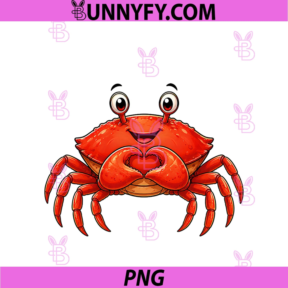 Crab With Heart  Cute Crabby PNG, With Heart Symbol PNG