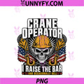 Crane Operator PNG, Skull Hard Hat American Flag PNG