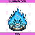 Crazy Blue Flame PNG, Face On Gas Stove Burner PNG