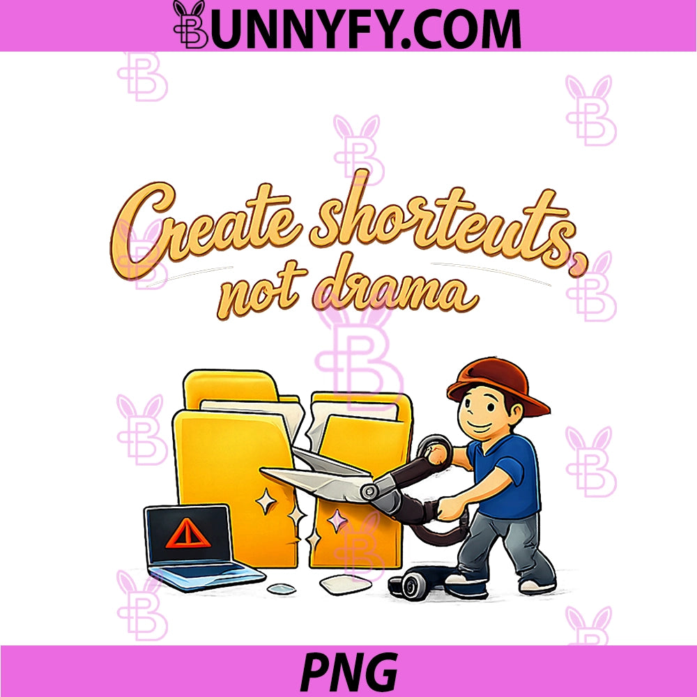 Create Shortcuts Not Drama PNG, IT Reboot Humor PNG