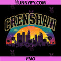 Crenshaw Los Angeles PNG, Hood Sunset Skyline Design PNG