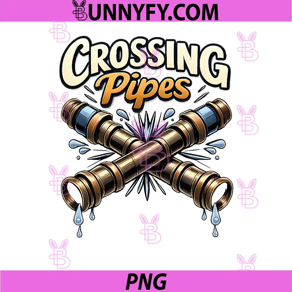 Crossing Pipes PNG, Plumber Pun Pipe Wrench Graphic PNG