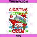 Cruise Crew 2026 Christmas Santa Cruise PNG, Ship Colorful Lights PNG