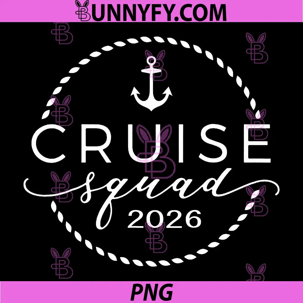 Cruise Squad 2026 PNG, Summer Vacation Matching Family Cruise PNG