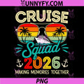 Cruise Squad 2026 PNG, Summer Vacation Matching Family Cruise PNG