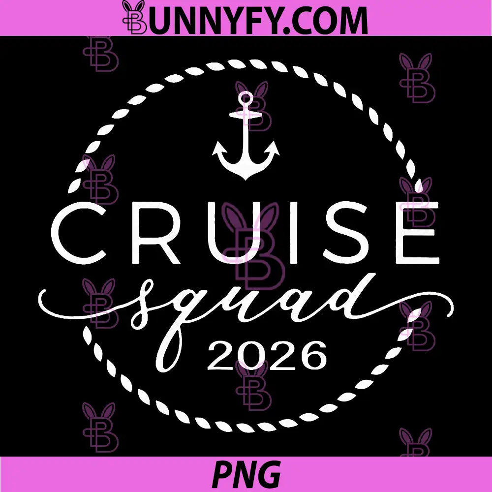 Cruise Squad 2026 PNG, Summer Vacation Matching Family Cruise PNG