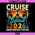 Cruise Squad 2026 PNG, Summer Vacation Trip Group Matching Cruise PNG