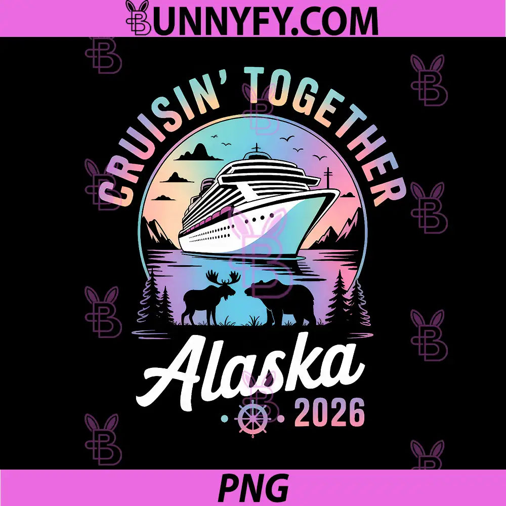 Cruisin Together Alaska 2026 PNG, Family Friend Alaska Cruise PNG