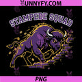 Stampede Squad Bull Graphic PNG, Powerful Charging Bull PNG