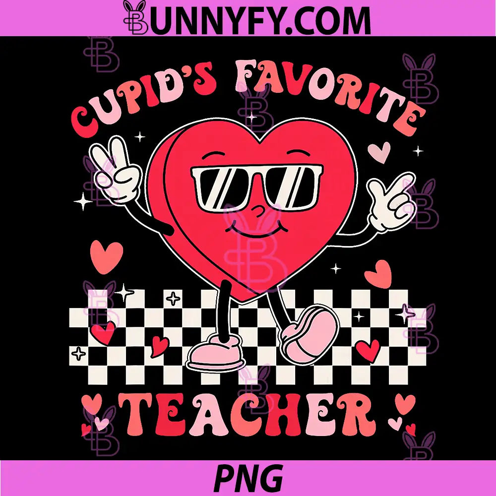 Cupid's Favorite Teachers PNG, Valentines Day PNG