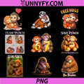 Cute Monkey Punch Baby PNG Bundle, Graphic Little Punch Monkey Lovers PNG