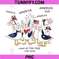 Cute America 250th Anniversary PNG, Patriotic Seagull 4th of July PNG