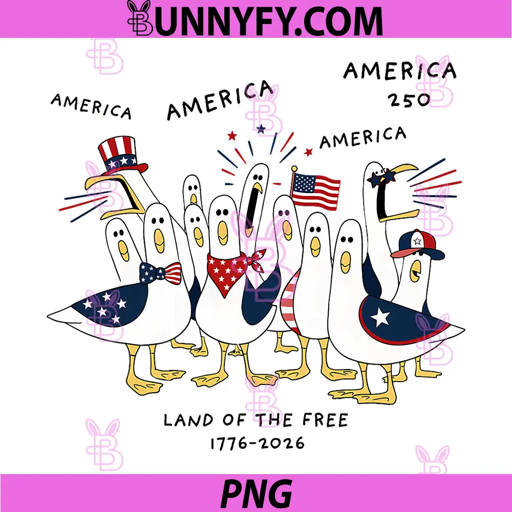 Cute America 250th Anniversary PNG, Patriotic Seagull 4th of July PNG