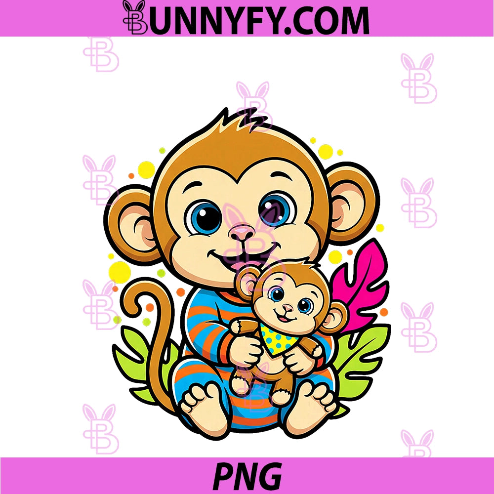 Cute Baby Monkey Punch PNG, Japanese Macaque For Men Women KidsCu PNG
