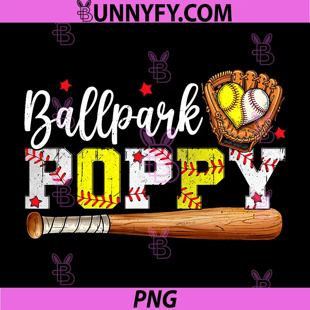 Cute Ballpark Poppy PNG, Softball Poppy Baseball Poppy PNG
