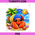 Cute Beach Hermit Crab PNG, Tropical Vacation Fun PNG