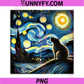 Cute Capybara Starry Night PNG, Van Gogh Starry Night PNG