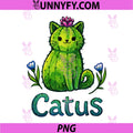 Cute Catus PNG, Whimsical Plant Cat PNG