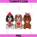 Cute Cavalier King PNG, Charles Spaniel Valentine Dog PNG