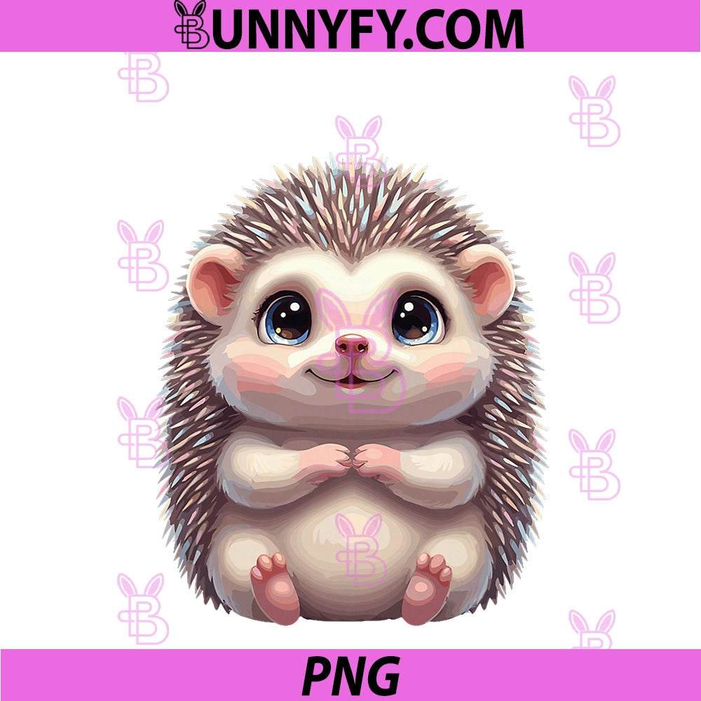 Cute Chubby PNG, Hedgehog Kawaii Baby Woodland Animal PNG