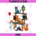 Cute Creepy Cat Horror PNG, Movie Design for Halloween PNG