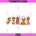 Cute Dachshund Fall Cozy PNG, Autumn Doxie Dog Wiener Owner PNG