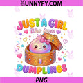 Cute Dumpling Kawaii Anime PNG, Just A Girl Who Loves Dumplings PNG