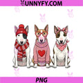 Cute English Bull Terrier PNG, Valentine Dog PNG