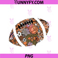 Cute Floral Football Flowers PNG, Fall Season Game Day PNG