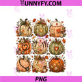 Cute Floral Medical Fall Nurse PNG, Pumpkin Thanksgiving PNG