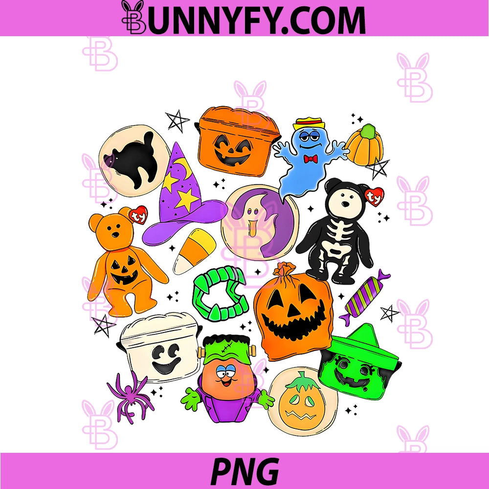 Cute Funny Boo Ghost Vintage 90s PNG, Halloween Collage Doodles PNG