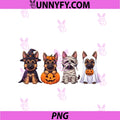 Cute German Shepherd PNG, Halloween Witch Mummy Pumpkin Dog PNG