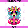 Cute Giraffe On Vacation PNG, Graphic Summer PNG