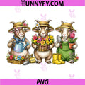 Cute Goat PNG, Gardeners Flower Easter Season PNG