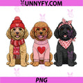 Cute Goldendoodle PNG, Valentine Golden Doodle Dog PNG