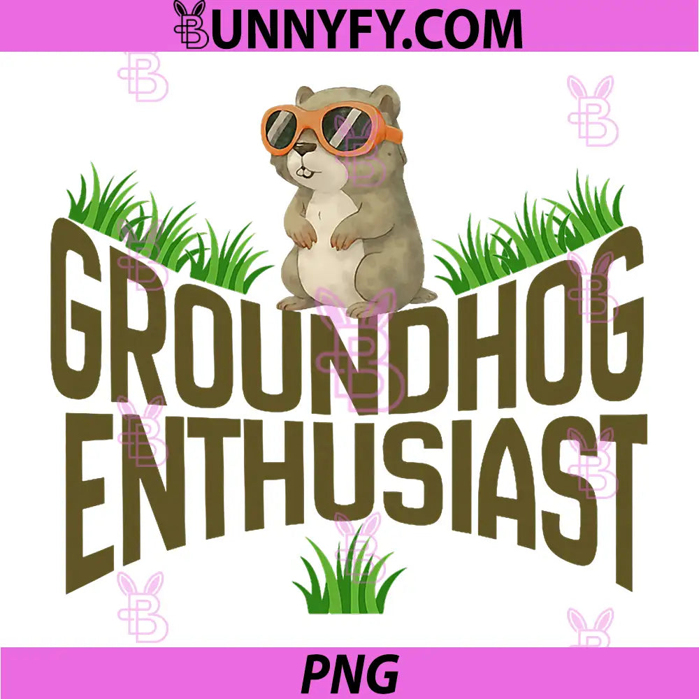 Cute Groundhog Enthusiast PNG, February 2 Groundhog's Day PNG
