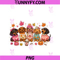 Cute Halloween Dachshund PNG, Ghost Coffee Fall Autumn Wiener Dog PNG
