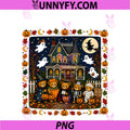Cute Halloween Teddy PNG, Bears House Scene PNG