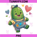 Cute Happy Cactus Kid PNG, Pastel Hearts Love PNG