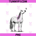 Cute Horse PNG, With Butterfly PNG