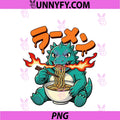 Cute Kaiju Ramen Kawaii PNG, Fun Japanese Noodle Food Lover Gifts PNG