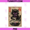 Cute Kawaii Gamer Cat PNG, Funny Ramen Retro Japanese Cat Gaming PNG